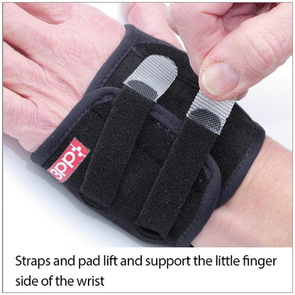 3pp carpal lift straps and pad life and support the little finger side of the wrist. 