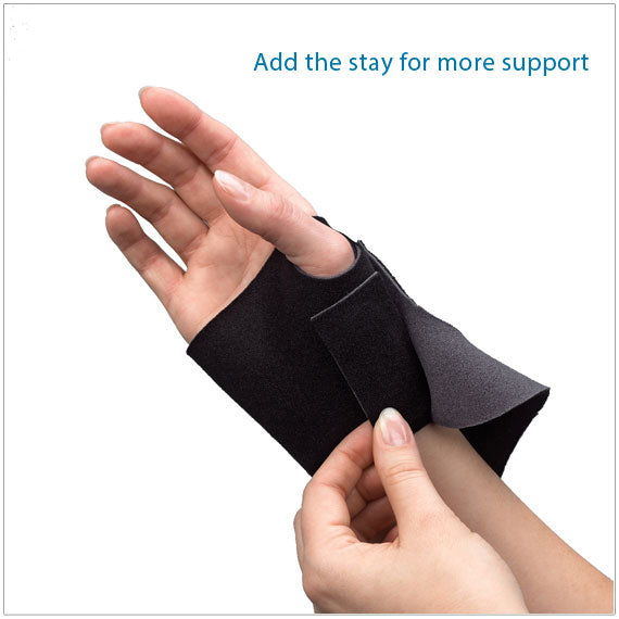 the 3pp ThumSling NP, helps relieve pain rom CMC Thumb Arthritis, hypermobility (EDS), tendinitis, or overuse discomfort. Detachable stay can be added anywhere extra support is needed 


