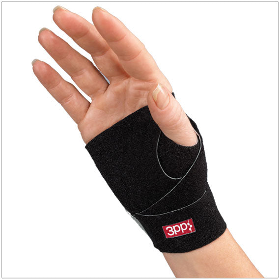 the 3pp ThumSling shown in black effectively supports the CMC joint without stopping you from being able to use your hand. Thin and flexible, provides occasional light support to relieve pain during activities that require gripping or pinching!