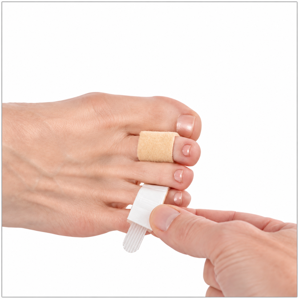 3pp toe loops application shows how to apply toe loop to buddy wrap hurt or broken toe