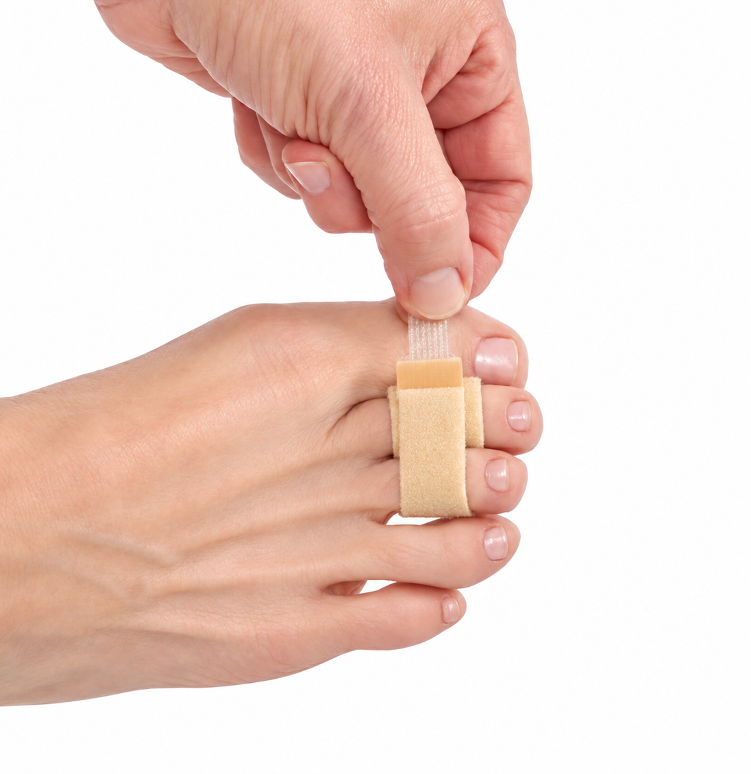 3pp toe loops application- shows how to correctly wrap around and protect injured or broken toe