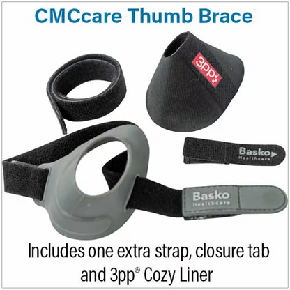 Cmccare thumb brace comes with one extra strap, closure tab & 3pp cozy liner