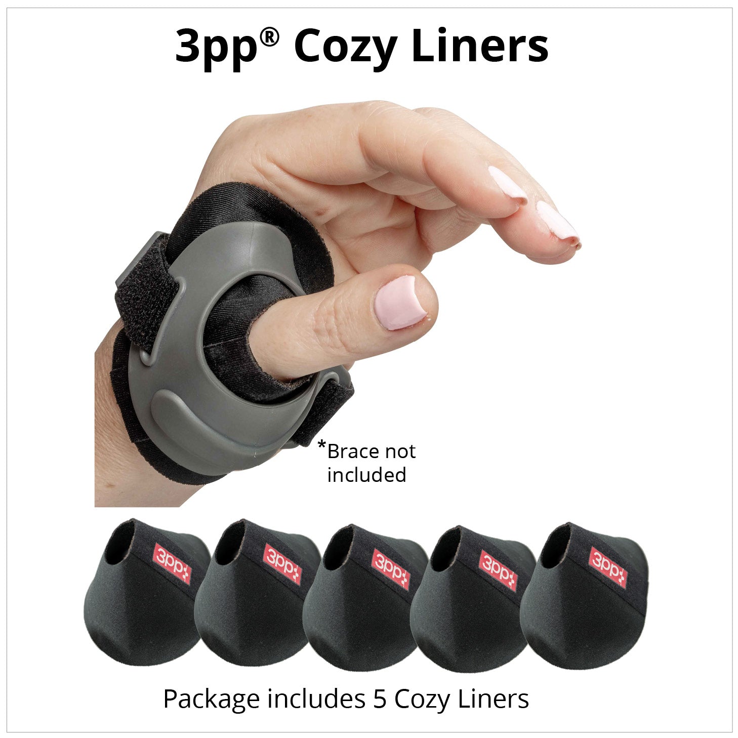 CMCcare thumb brace accessories  for cozy liners kit include 5 branded cozy liners