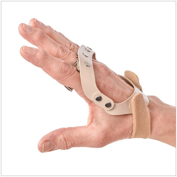 The Polycentric Hinged Ulnar Deviation Splint helps realign your fingers and allows you to fully open and close your hand for better everyday movement.
