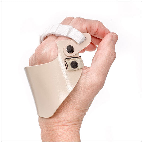 Radial Hinged Ulnar Deviation Splint - Designed by a hand specialist, it reduces moderate to severe deviation from Rheumatoid Arthritis to improve hand function    