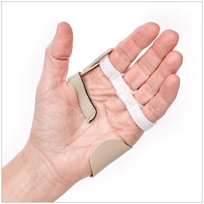 Radial Hinged Ulnar Deviation Splint Palm view - Designed by a hand specialist, it reduces moderate to severe deviation from Rheumatoid Arthritis to improve hand function    