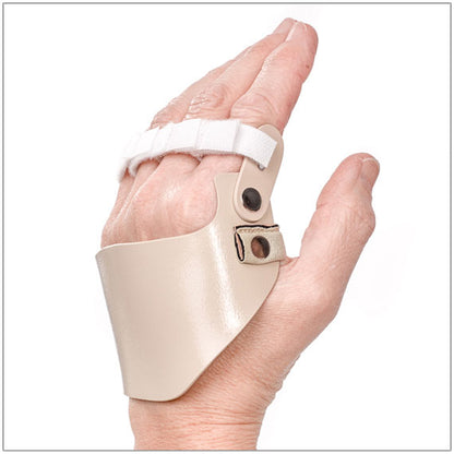 Radial hinged ulnar deviation splint -Designed by a hand specialist, it reduces moderate to severe deviation from Rheumatoid Arthritis to improve hand function    